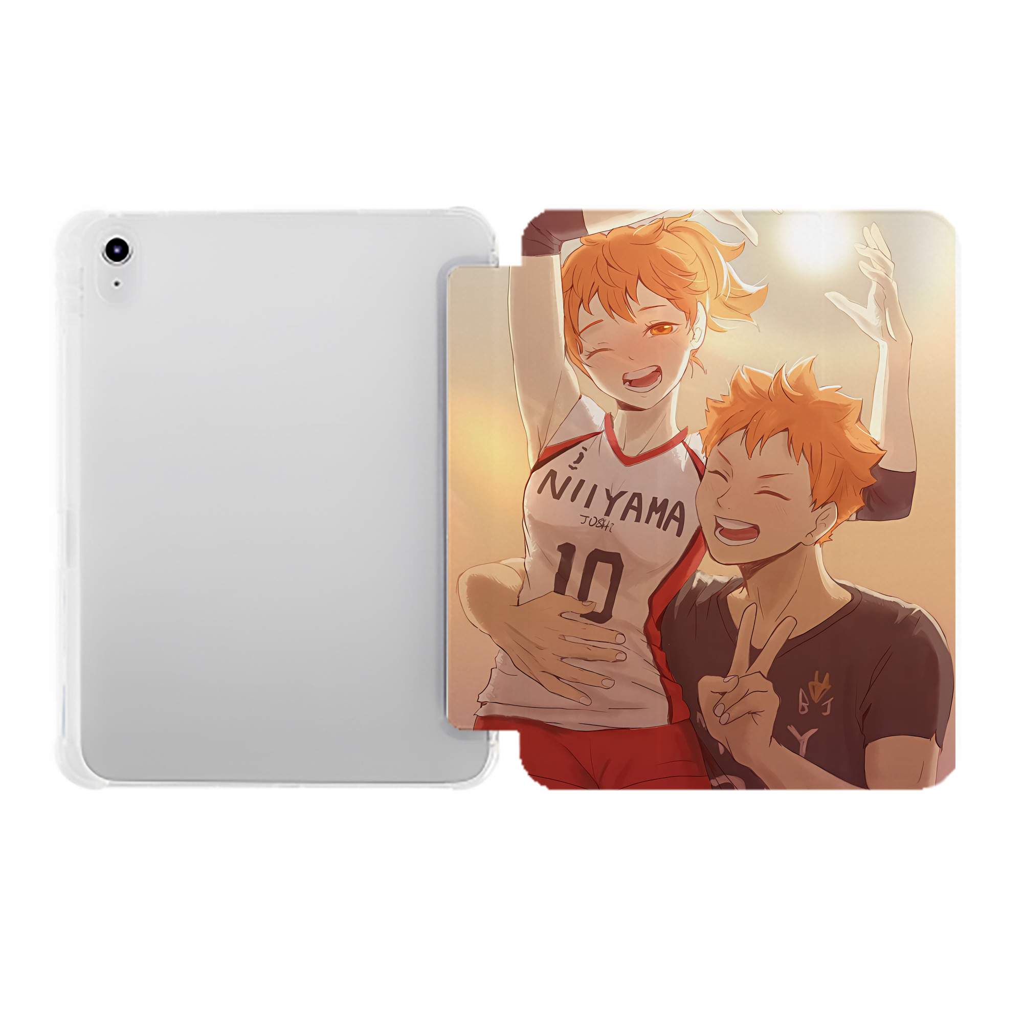 （画像用） ハイキュー!! Haikyu!! IPad ケース ペン収納付き 三つ折りスタンド PUレザー×シリコン 対応機種9.5/10.5/10.9インチ